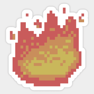 Fire Pixel Art Sticker